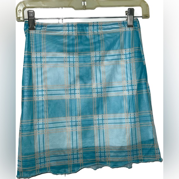 Blue Plaid Mesh Set - Picture 2 of 3